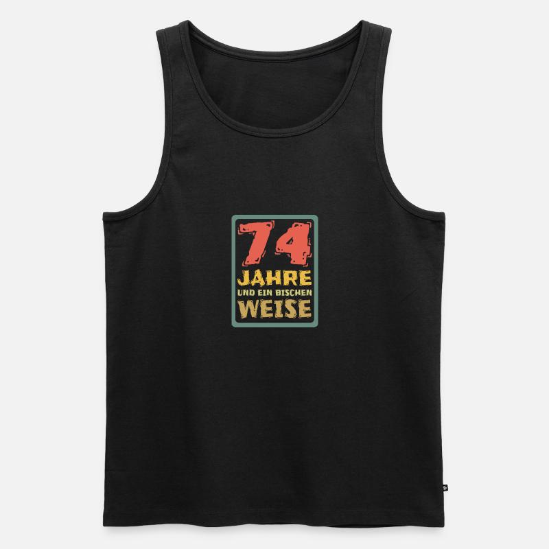 74 - Männer Premium Bio Tank Top - Schwarz