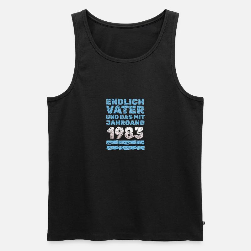 mit 1983 - Männer Premium Bio Tank Top - Schwarz