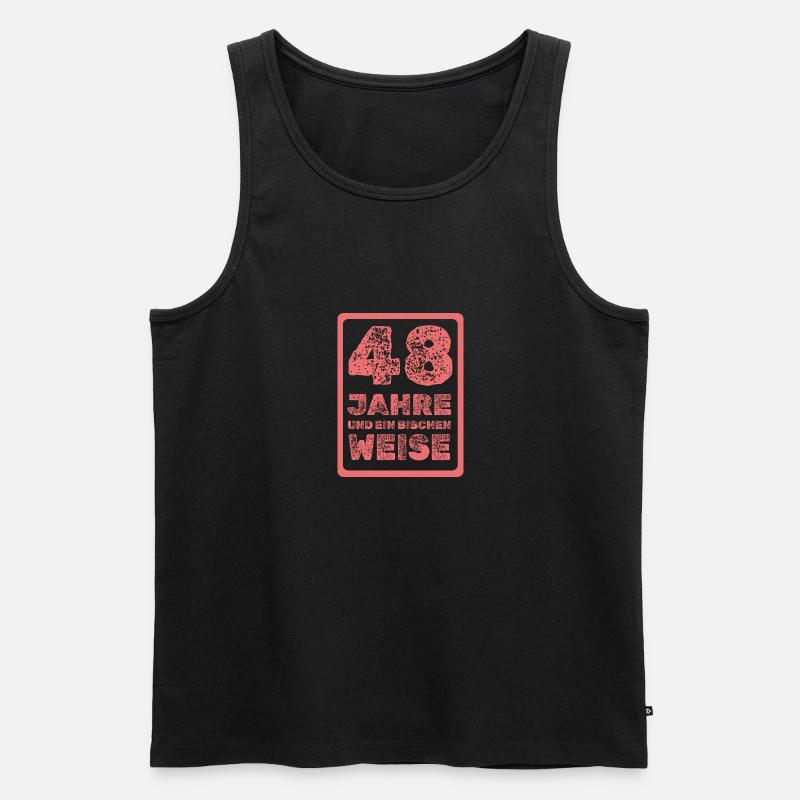 Spruch 48 - Männer Premium Bio Tank Top - Schwarz