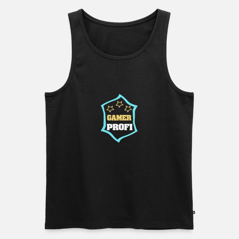Beruf Gamer - Männer Premium Bio Tank Top - Schwarz