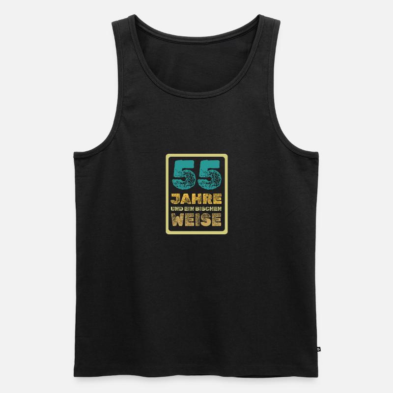 55 - Männer Premium Bio Tank Top - Schwarz
