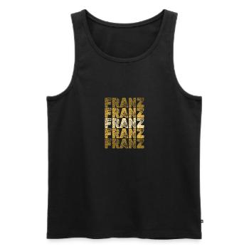 Geschenk für Franz - Männer Premium Bio Tank Top - Schwarz - Vorne - Michal (187cm)