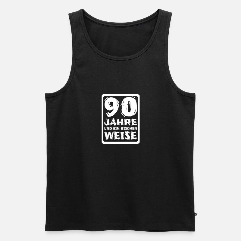 90 - Männer Premium Bio Tank Top - Schwarz