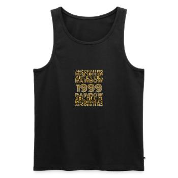 Rainbow 1999 - Men's Premium Organic Tank Top - black - Front - AI Model Male 178 light (178cm)