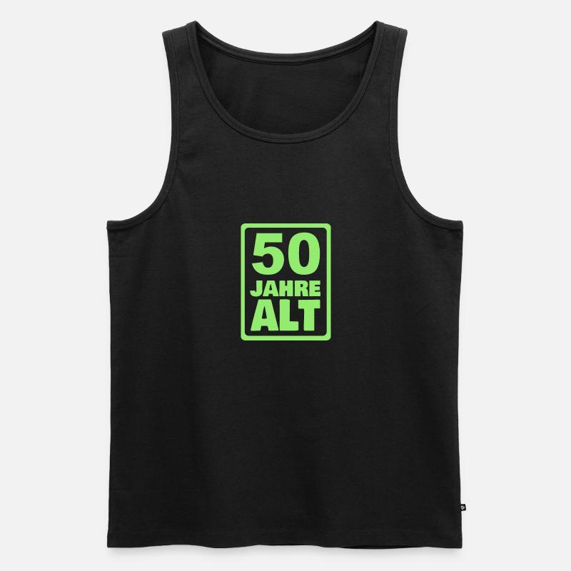 50 - Männer Premium Bio Tank Top - Schwarz