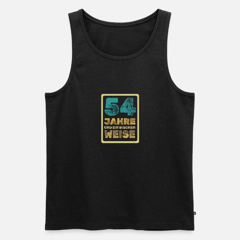 54 - Männer Premium Bio Tank Top - Schwarz