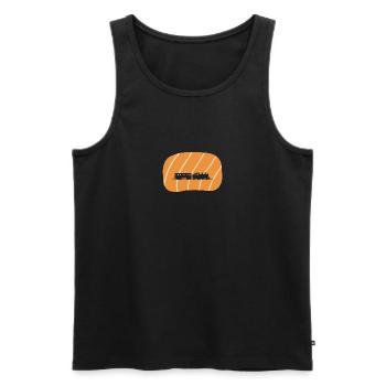 Railway Steam locomotive Railway - Men's Premium Organic Tank Top - black - Front - AI Model Male 178 light (178cm)