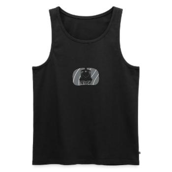 Eisenbahn Dampflokomotive Schienen - Männer Premium Bio Tank Top - Schwarz - Vorne - AI Model Male 178 light (178cm)