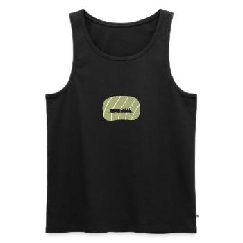 Eisenbahn Schienen Dampflok - Männer Premium Bio Tank Top - Schwarz - Vorne - AI Model Male 178 light (178cm)