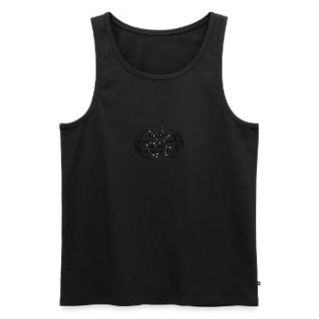C est les vacances 20 - Men's Premium Organic Tank Top - black - Front - AI Model Male 178 light (178cm)