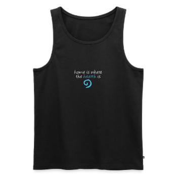 Home is Where the Hearth Is - Men's Premium Organic Tank Top - black - Front - Michal (187cm)