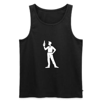 Bier Trinken Party - Männer Premium Bio Tank Top - Schwarz - Vorne - Michal (187cm)