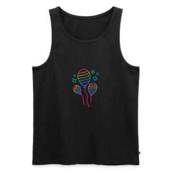 Happy Pride Month Gay Pride LGBTQI+ Rainbow Flags - Männer Premium Bio Tank Top - Schwarz - Vorne - AI Model Male 178 light (178cm)