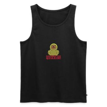 Yellow Duck Release The Quackin! Funny - Men's Premium Organic Tank Top - black - Front - AI Model Male 178 light (178cm)