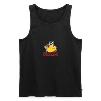 Yellow Duck Release The Quackin! Funny - Men's Premium Organic Tank Top - black - Front - AI Model Male 178 light (178cm)