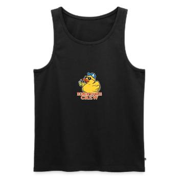 Rubber Duckie Crew Cute Duck - Men's Premium Organic Tank Top - black - Front - Michal (187cm)