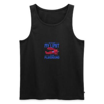 Airplane The Sky Is Not My Limit Pilot - Männer Premium Bio Tank Top - Schwarz - Vorne - Michal (187cm)