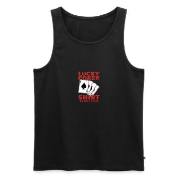 Lucky Poker - Männer Premium Bio Tank Top - Schwarz - Vorne - Michal (187cm)