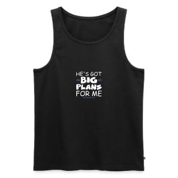 Christian He's Got Big-Plans For Me Jesus - Men's Premium Organic Tank Top - black - Front - Michal (187cm)