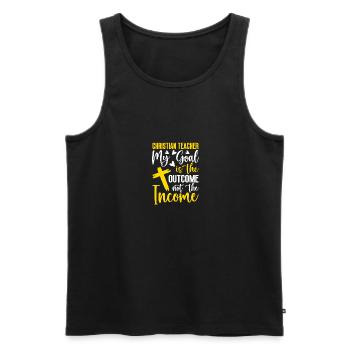 Faithful Servant Christian Sunday School Teacher - Men's Premium Organic Tank Top - black - Front - Michal (187cm)