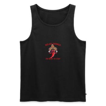 Relax Gringo I'm Almost Legal - Funny Mexican - Men's Premium Organic Tank Top - black - Front - AI Model Male 178 light (178cm)