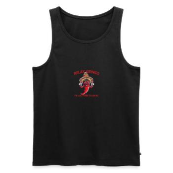 Relax Gringo Je suis presque légal - Drôle mexicain - Débardeur bio Premium Homme - noir - Devant - AI Model Male 178 light (178cm)