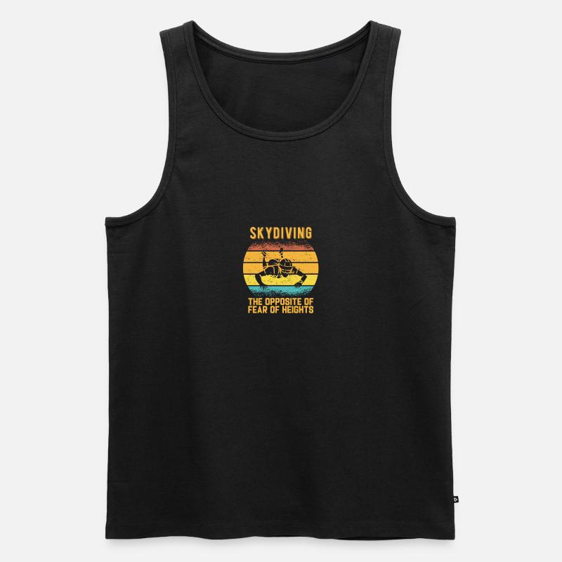 Skydiving Parachuting Skydive Skydiver - Männer Premium Bio Tank Top - Schwarz