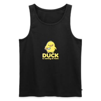Duck In Town Duck Knife Sarcastic - Männer Premium Bio Tank Top - Schwarz - Vorne - AI Model Male 178 light (178cm)