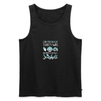Womens Shelling Shell Collecting Seashells - Männer Premium Bio Tank Top - Schwarz - Vorne - Michal (187cm)