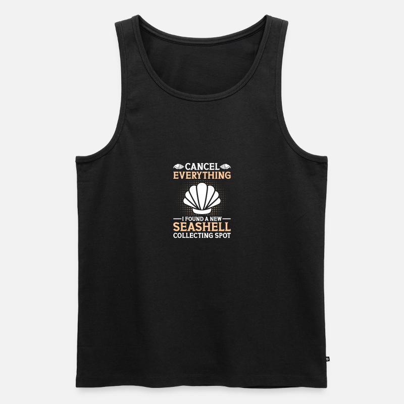 Womens Shelling Shell Collecting Seashells - Men's Premium Organic Tank Top - black