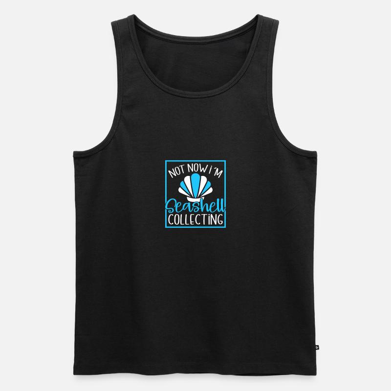 Shelling Seashell Hunter Collecting Seashells - Männer Premium Bio Tank Top - Schwarz