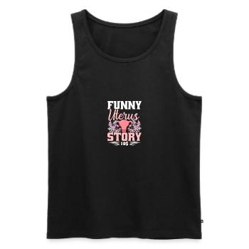 Hysterectomy Recovery Uterus Removal Surgery - Men's Premium Organic Tank Top - black - Front - AI Model Male 178 light (178cm)