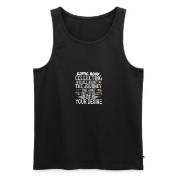 Comics Collector Supplies Comics Lover Comic Book - Men's Premium Organic Tank Top - black - Front - AI Model Male 178 light (178cm)