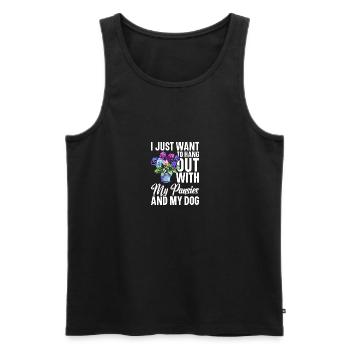 Pansy Flower Seeds Pansies Live Gardening Tools - Men's Premium Organic Tank Top - black - Front - AI Model Male 178 light (178cm)