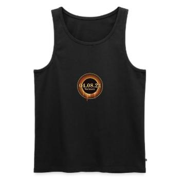 Total Solar Eclipse Path of Totality Vermont - Men's Premium Organic Tank Top - black - Front - AI Model Male 178 light (178cm)