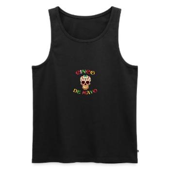 Celebrate Cinco De Mayo With Vibrant Skull - Männer Premium Bio Tank Top - Schwarz - Vorne - Michal (187cm)