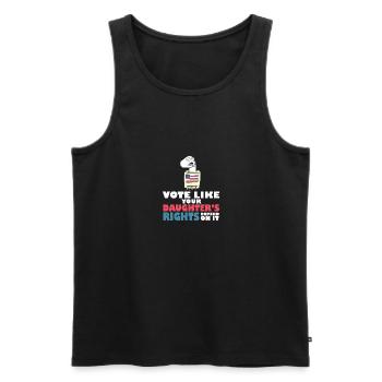Vote Matters Vote Like Your Daughter's Rights - Männer Premium Bio Tank Top - Schwarz - Vorne - AI Model Male 178 light (178cm)