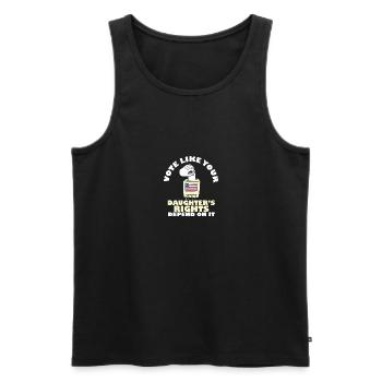 Vote Matters Vote Like Your Daughter's Rights - Männer Premium Bio Tank Top - Schwarz - Vorne - AI Model Male 178 light (178cm)