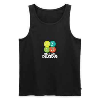 I Ate Some Pie and It Was Delicious Math Pun Pi - Men's Premium Organic Tank Top - black - Front - Michal (187cm)