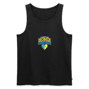 Down Syndrome Awareness Love My With An - Men's Premium Organic Tank Top - black - Front - Michal (187cm)