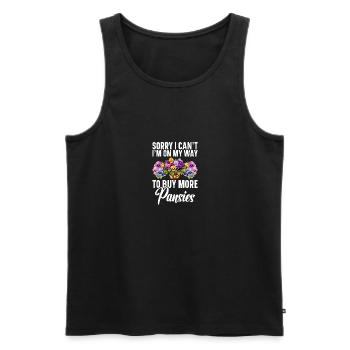 Pansy Seeds Pansies for Outdoors Pansy Flower - Men's Premium Organic Tank Top - black - Front - AI Model Male 178 light (178cm)