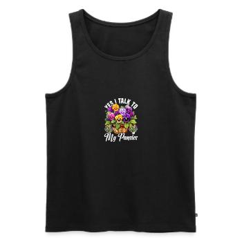 Pansy Seeds Pansies for Outdoors Pansy Flower - Men's Premium Organic Tank Top - black - Front - AI Model Male 178 light (178cm)