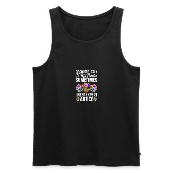 Pansy Seeds Pansies for Outdoors Pansy Flower - Men's Premium Organic Tank Top - black - Front - AI Model Male 178 light (178cm)