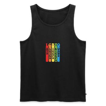LGBTQ Rainbow Pride Lats Glutes Biceps Triceps - Männer Premium Bio Tank Top - Schwarz - Vorne - AI Model Male 178 light (178cm)