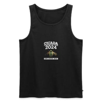 Cicada Comeback Tour 2024 Cicada Brood Swarm - Men's Premium Organic Tank Top - black - Front - AI Model Male 178 light (178cm)