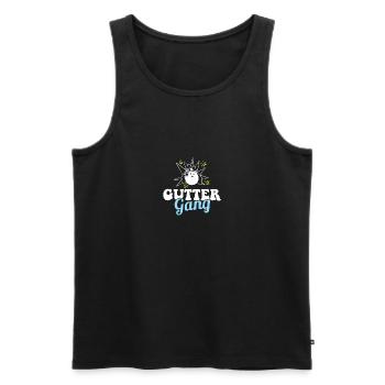 Gutter Gang Funny Bowling Team Club Coach Bowler - Men's Premium Organic Tank Top - black - Front - Michal (187cm)