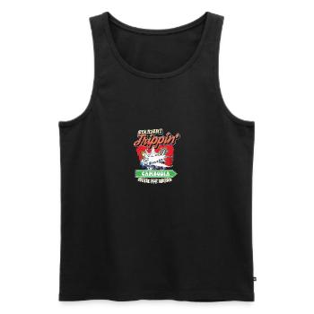 Straight Trippin' To Cambodia With My Tribe - Men's Premium Organic Tank Top - black - Front - AI Model Male 178 light (178cm)