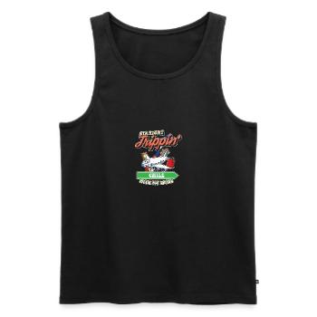 Straight Trippin' To Chile With My Tribe Family - Men's Premium Organic Tank Top - black - Front - AI Model Male 178 light (178cm)
