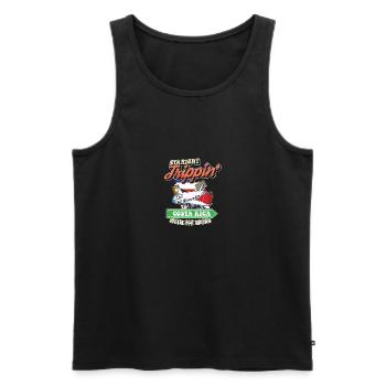 Straight Trippin To Costa Rica With My Tribe - Men's Premium Organic Tank Top - black - Front - AI Model Male 178 light (178cm)