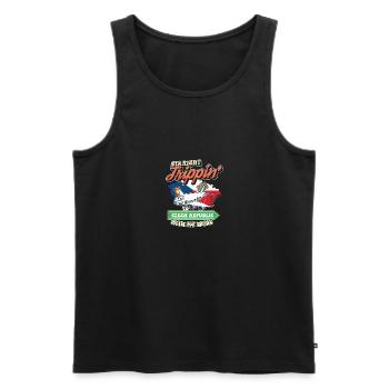 Straight Trippin' To Czech Republic With My Tribe - Men's Premium Organic Tank Top - black - Front - AI Model Male 178 light (178cm)